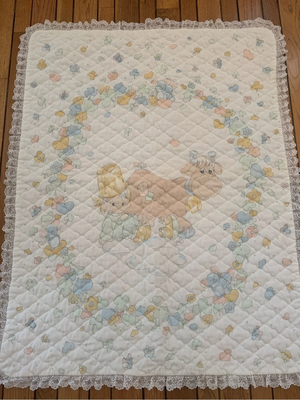 Baby Quilted Blanket in Pastel Multicolor